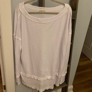 We the Free Medium white waffle oversized tunic